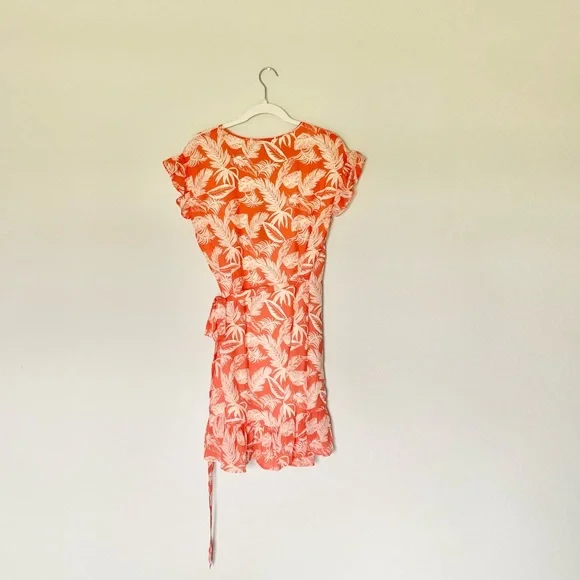 Maison Labiche Paris | Silk Palm Leaf Print Wrap Dress - Picture 6 of 7